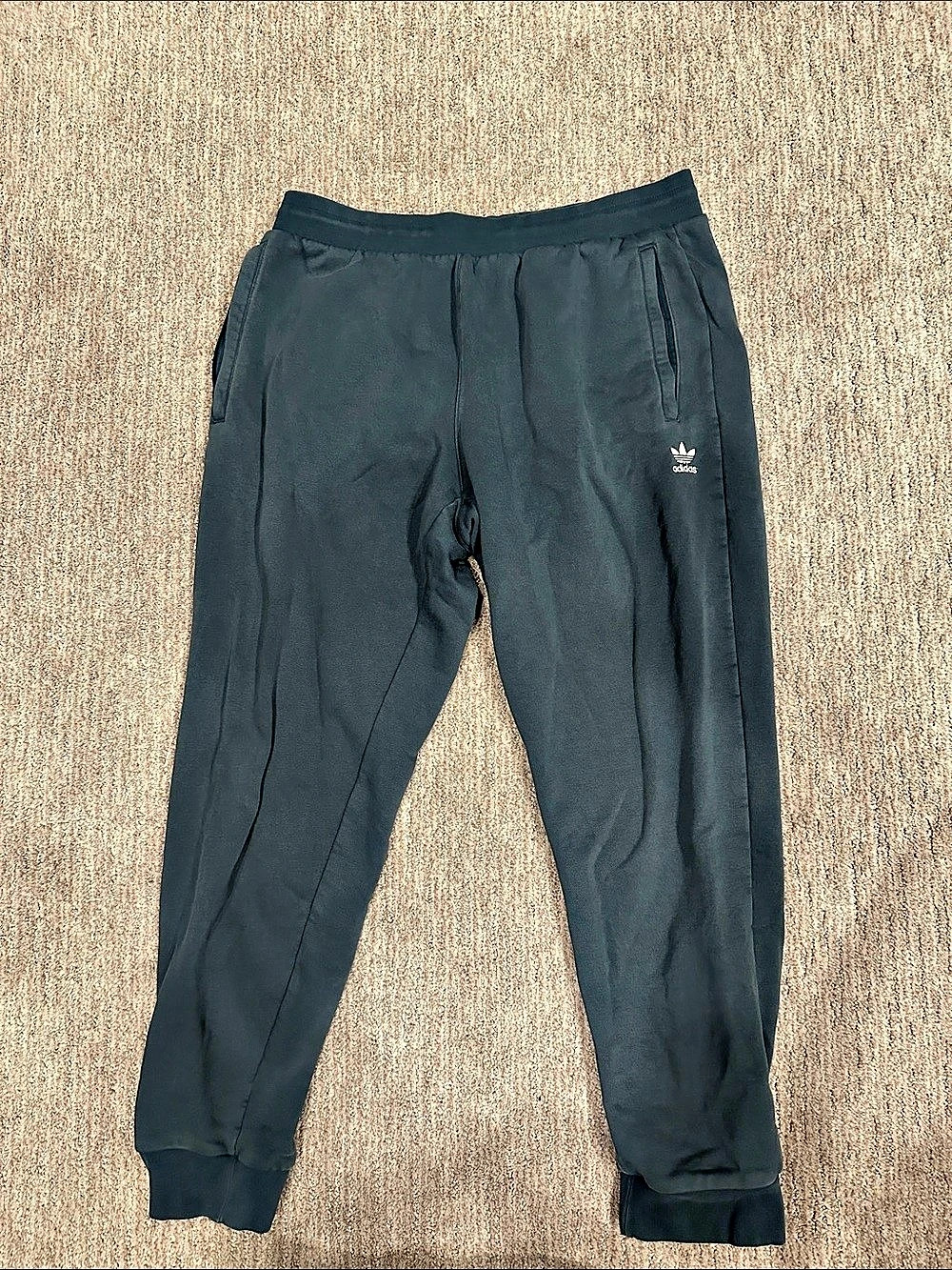 adidas Trefoil Essentials Fleece Pants Black Joggers XL